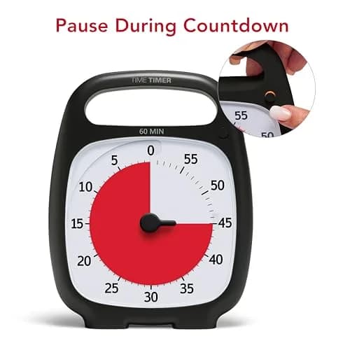 TIME TIMER Plus 60 Minute Desk Visual Timer | Silent, Portable & Stress-Free Time Management Tool thumbnail 6
