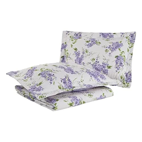 Laura Ashley Twin Quilt with Matching Sham | Reversible Floral Design, 100% Cotton, Lightweight All-Season Comfort thumbnail 6