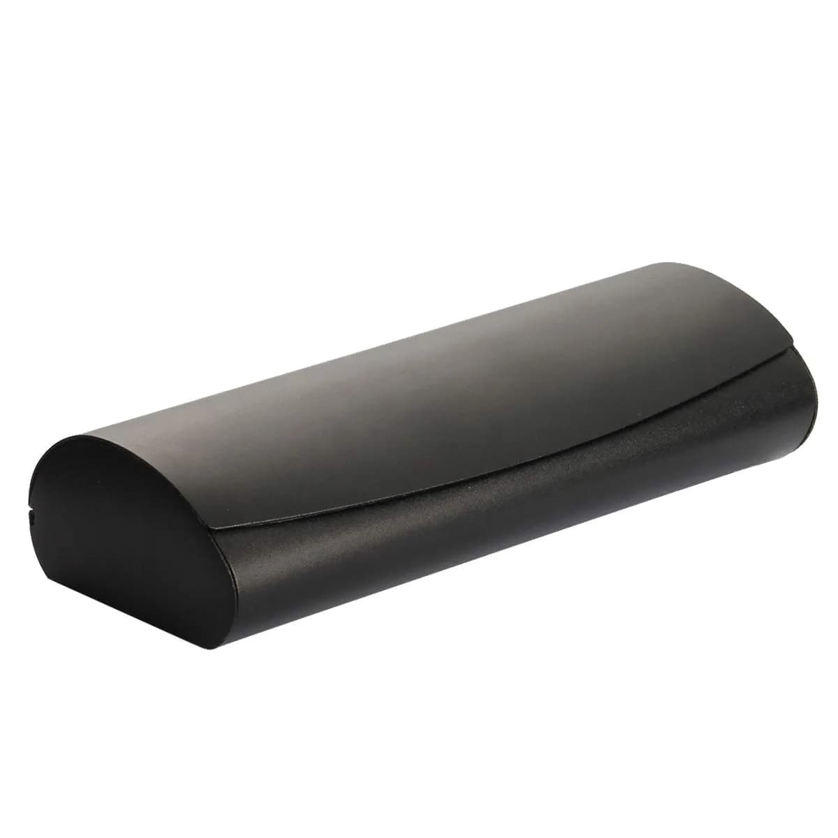 EZESO ESSENTIAL SKINCARE Large Eyeglass Case | Aluminum Alloy with Suede Lining, Buckle Closure, Black