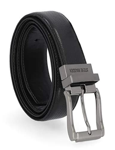 Steve Madden Reversible Men's Dress Casual Leather Belt, 32 | Versatile Reversible Leather Belt for Men thumbnail 1