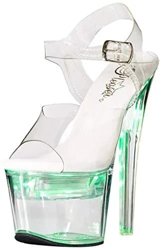 Pleaser Women's FLASHDANCE-708 Sandal 6 M US | LED Illuminated Ankle Strap Platform thumbnail 1