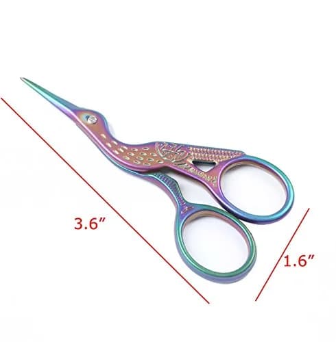 BIHRTC Stainless Steel Stork Scissors 9.2cm (3.6 Inch) | Classic Crane Design for Embroidery & Craft thumbnail 5