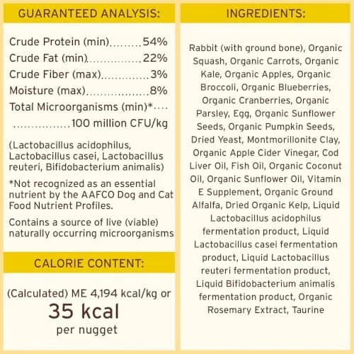 Primal Freeze Dried Raw Dog Food Nuggets Rabbit 14 oz | Complete & Balanced Nutrition for Dogs thumbnail 7