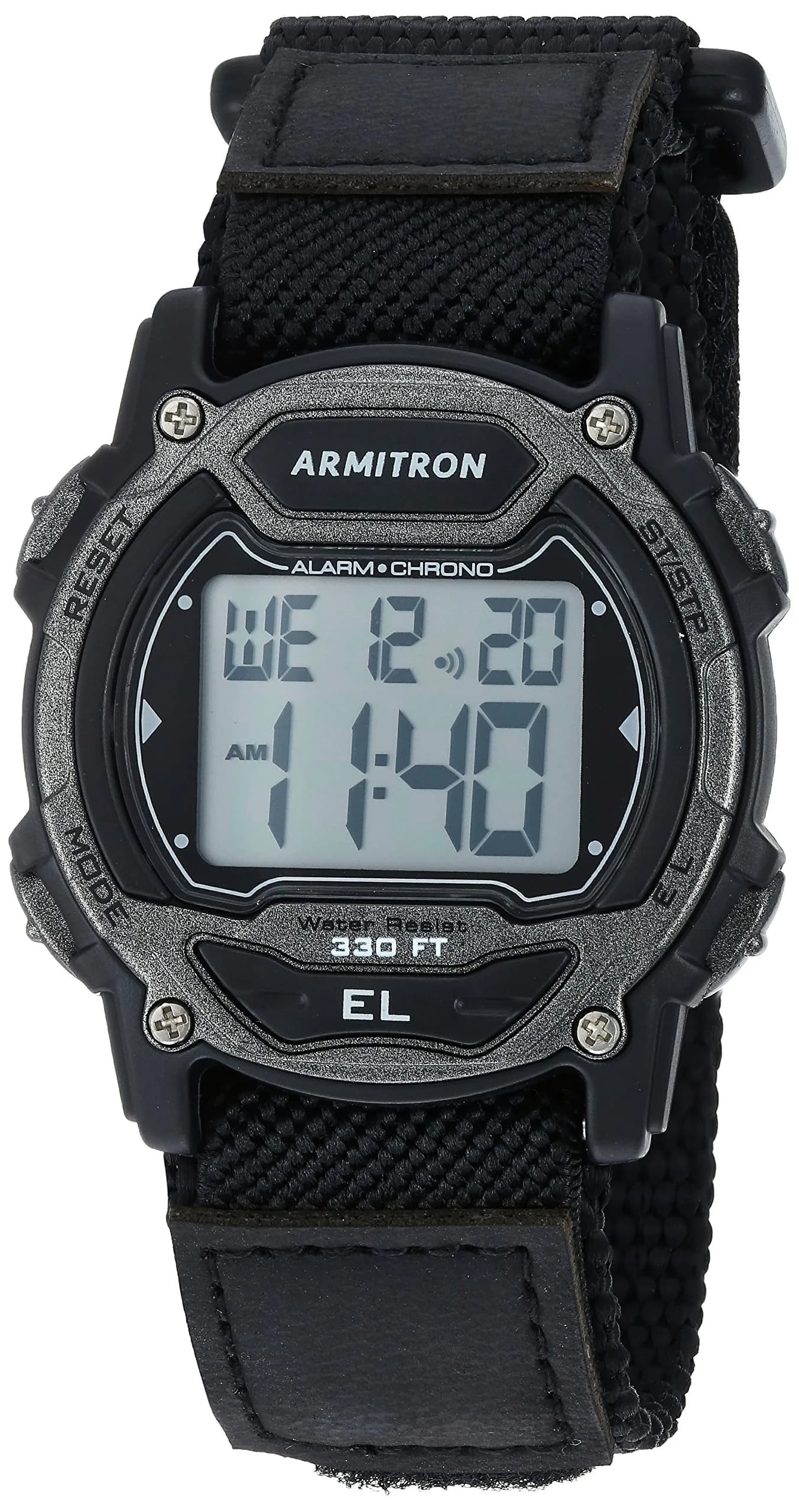 Armitron Sport Unisex 45/7004GBK Digital Chronograph Black Nylon Strap Watch 40mm - main product image
