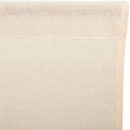 VHC Brands Tobacco Cloth Natural Curtain, Tier 24x36, 2 | Sheer, Rustic Farmhouse Style thumbnail 7