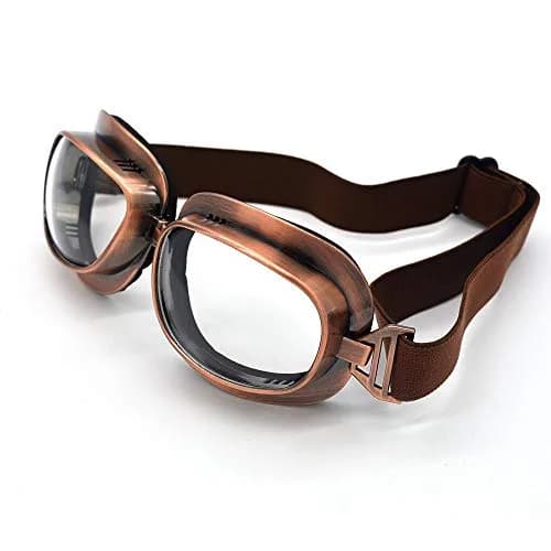 evomosa Motorcycle Goggles Vintage Pilot Goggle for Half Helmet | Retro Motocross Eyewear thumbnail 5