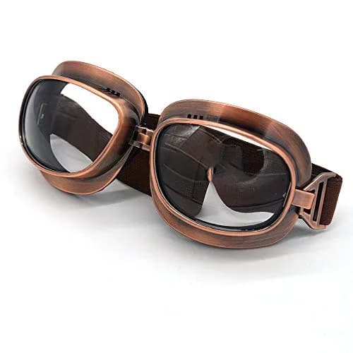 evomosa Motorcycle Goggles Vintage Pilot Goggle for Half Helmet | Retro Motocross Eyewear thumbnail 7