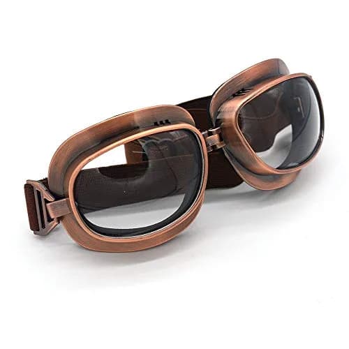 evomosa Motorcycle Goggles Vintage Pilot Goggle for Half Helmet | Retro Motocross Eyewear thumbnail 2