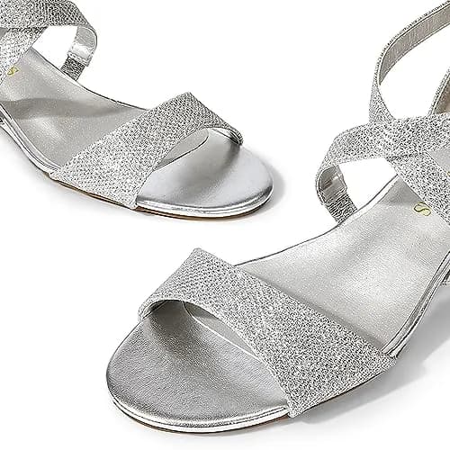 DREAM PAIRS Women's Low Wedge Sandals Ankle Strap Heel Sandal Open Toe Dress Summer Shoes, Size 8 (25mm/1" Heel) | Chic & Stable for Indian Occasions thumbnail 6