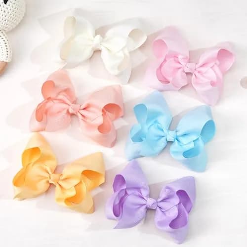 CÉLLOT 40Pcs 4.5 Inch Hair Bow for Girls Toddler Hair Accessories | Bright Rainbow Colors, Handmade, Alligator Clips, 4.5 Inch thumbnail 5