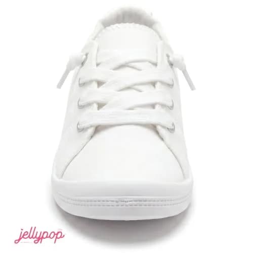 Jellypop Women's Dallas Shoe, White, US 8 | Lightweight Canvas Sneakers for Casual Wear thumbnail 4