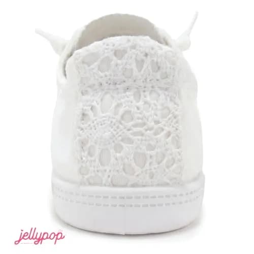 Jellypop Women's Dallas Shoe, White, US 8 | Lightweight Canvas Sneakers for Casual Wear thumbnail 7