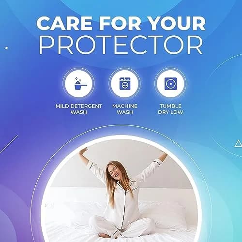 PlushDeluxe Mattress Encasement 100% Waterproof Twin | Soft Cotton Terry, Zippered, Hypoallergenic, 12-15" Deep thumbnail 7