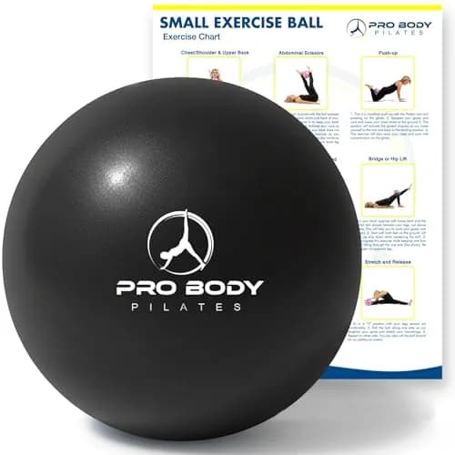 ProBody Pilates Ball Small — 9 Inch Exercise Ball for Core & Rehab, Black | Anti-Burst PVC, Latex-Free thumbnail 1