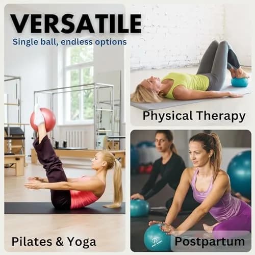 ProBody Pilates Ball Small — 9 Inch Exercise Ball for Core & Rehab, Black | Anti-Burst PVC, Latex-Free thumbnail 4
