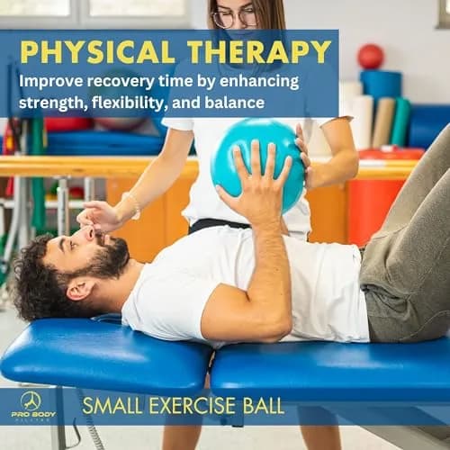 ProBody Pilates Ball Small — 9 Inch Exercise Ball for Core & Rehab, Black | Anti-Burst PVC, Latex-Free thumbnail 7