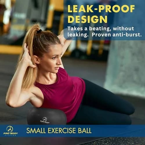 ProBody Pilates Ball Small — 9 Inch Exercise Ball for Core & Rehab, Black | Anti-Burst PVC, Latex-Free thumbnail 3
