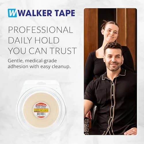 Walker Tape Clear Adhesive Tape Roll 3/4" x 36 Yards | Hypoallergenic Daily Wear Hold thumbnail 8