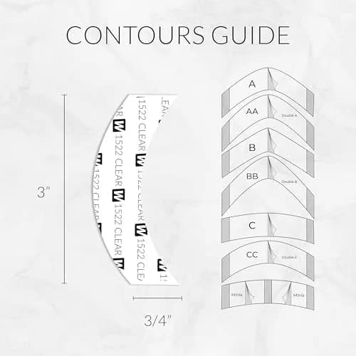 Walker Tape 1522 Clear CC Contour 36 Pieces for Wig Installs, Lace Systems, Toupee Applications, Hair Tape Prep and Adhesive Strips Use Offering Hypoallergenic Comfort, Daily Wear Hold and Low Residue thumbnail 3
