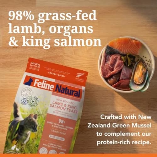 Feline Natural High Protein Freeze Dried Cat Food 11 oz (312 g) | 98% Meat Diet for Cats thumbnail 4