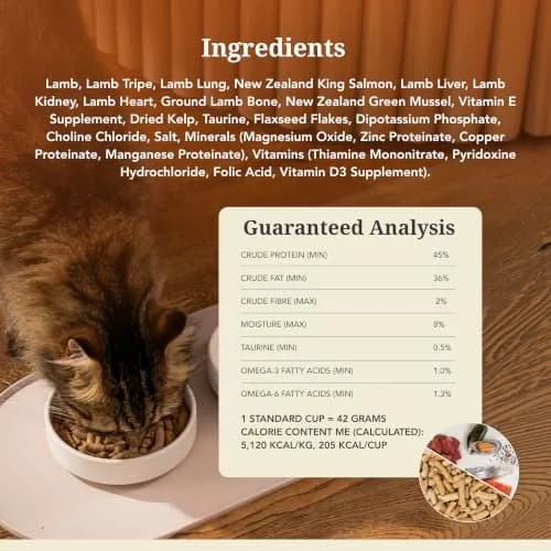 Feline Natural High Protein Freeze Dried Cat Food 11 oz (312 g) | 98% Meat Diet for Cats thumbnail 7