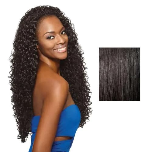 Outre Penny 26" (1B) Synthetic Quick Weave Half Wig | Natural Texture & Volume, Heat Resistant, Easy to Wear, Half Wig with New Cap Construction thumbnail 1