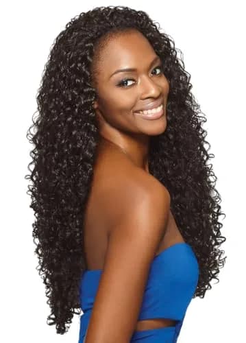 Outre Penny 26" (1B) Synthetic Quick Weave Half Wig | Natural Texture & Volume, Heat Resistant, Easy to Wear, Half Wig with New Cap Construction thumbnail 3