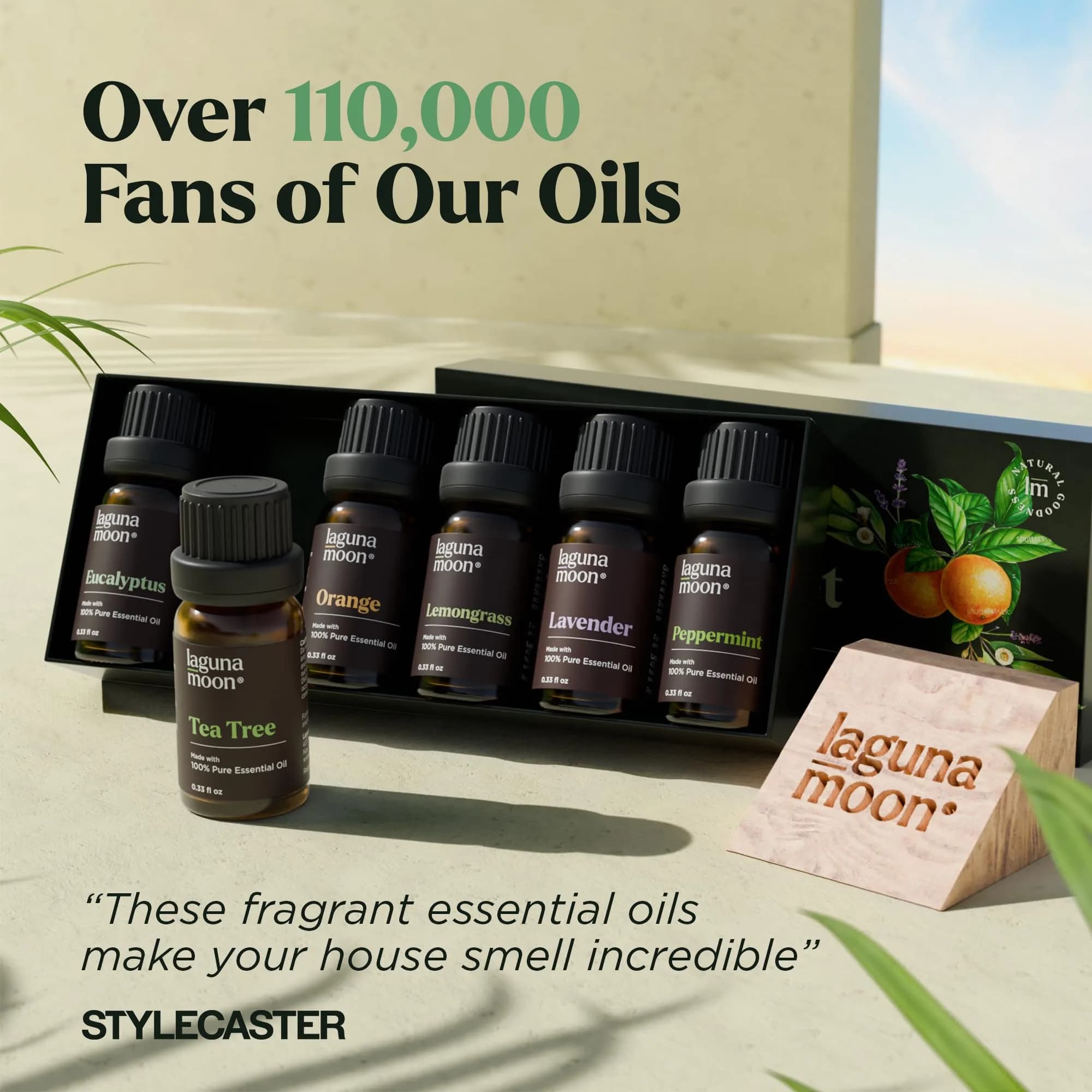 Lagunamoon Essential Oils Aromatherapy Set - 6 Oils for Diffusers, Home Care, Candle Making, 10mL | Pure, Natural, Gift-Ready thumbnail 8