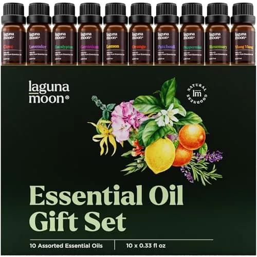 Lagunamoon Essential Oils Set - Top 10 Blends | Fragrance, Aromatherapy, Candle Making (0.33 Fl Oz x10) thumbnail 1