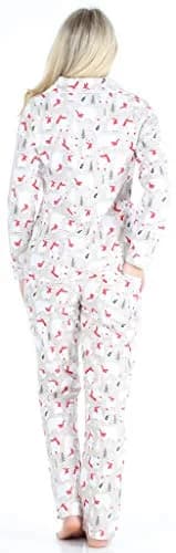 PajamaMania Women's Cotton Flannel Long Sleeve Pajama Set, Polar Bear, 2X | Soft, Warm, Relaxed Fit for Indian Winters thumbnail 2