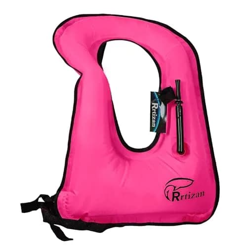 Rrtizan Snorkel Vest One Size Pink | Portable Inflatable Swim Jacket for Adults thumbnail 1