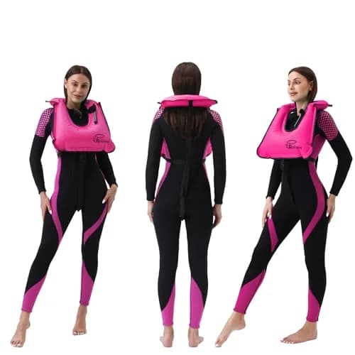 Rrtizan Snorkel Vest One Size Pink | Portable Inflatable Swim Jacket for Adults thumbnail 6