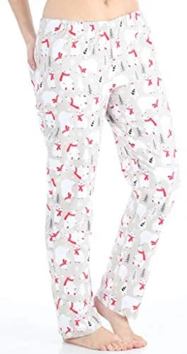 PajamaMania Women's Cotton Flannel Long Sleeve Pajama Set, Polar Bear, Large | Relaxed Fit, Warm & Soft thumbnail 3