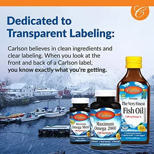 Carlson MCT & Omega-3 Coconut Oil 60 Softgels | Supports Fat Metabolism & Heart Health thumbnail 7