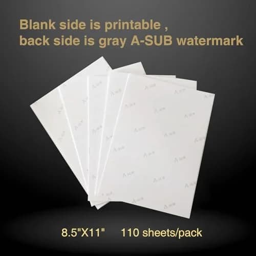 A-SUB Sublimation Paper 11x17 Inch 110 Sheets 125g | High Transfer Rate 98% for DIY Gifts thumbnail 7