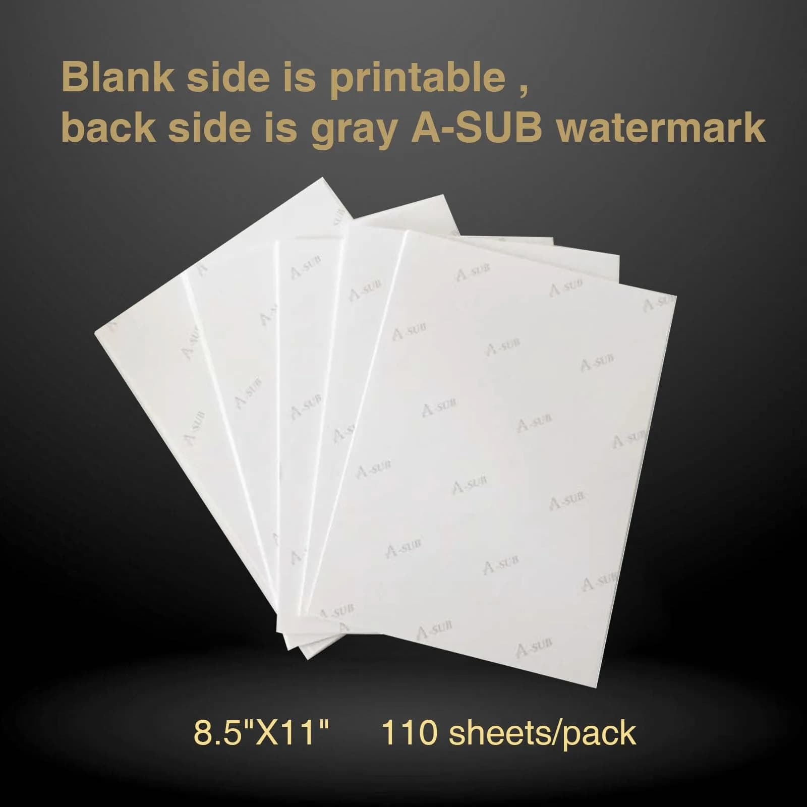 A-SUB 11x17 Inch Sublimation Paper | Bulk Pack of 110 Sheets for Inkjet Printers - view 7