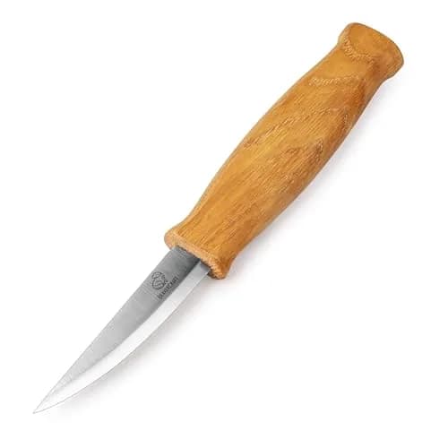 BeaverCraft Wood Carving Knife C4 3.14" | High-Carbon Steel, Ergonomic Oak Handle, Perfect for Woodworking & Whittling thumbnail 1