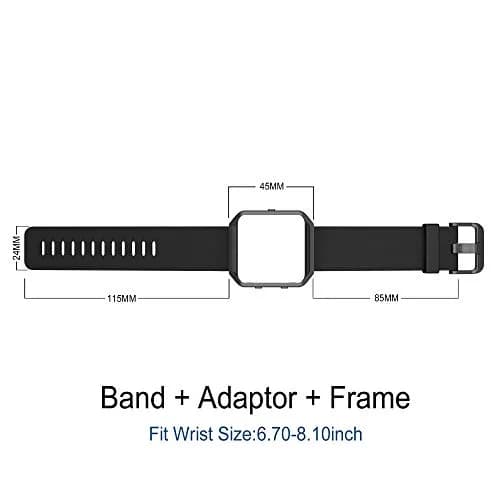Simpeak Sport Band Compatible with Fitbit Blaze Large | Silicone Wrist Band with Metal Frame for Fitbit Blaze Men Women thumbnail 6