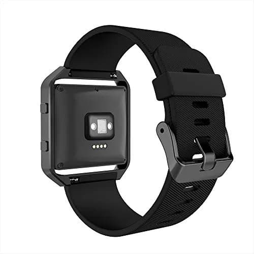 Simpeak Sport Band Compatible with Fitbit Blaze Large | Silicone Wrist Band with Metal Frame for Fitbit Blaze Men Women thumbnail 3