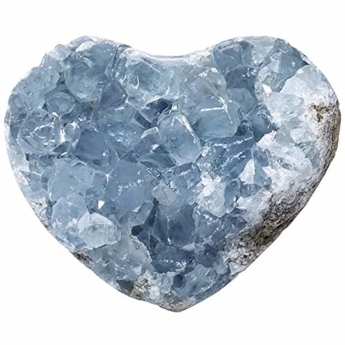 Rockcloud Natural Raw Blue Celestite Mineral Healing Crystal Cluster Geode | Unique Healing Geode for Meditation & Aura Strength thumbnail 5