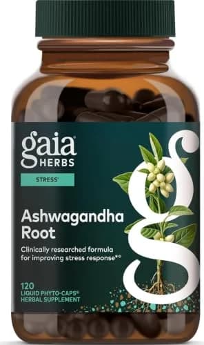 Gaia Herbs Ashwagandha Root 350 mg | Vegan Capsules for Stress & Sleep Support thumbnail 1