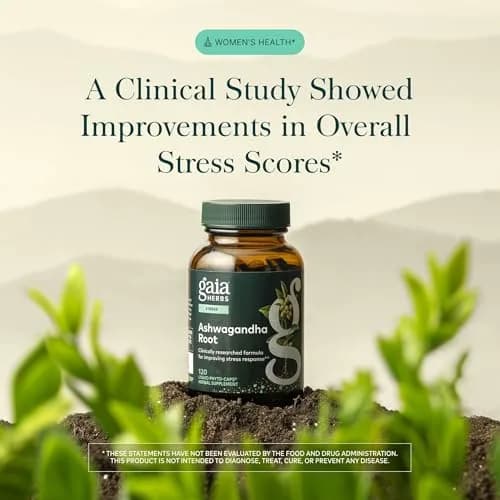 Gaia Herbs Ashwagandha Root 350 mg | Vegan Capsules for Stress & Sleep Support thumbnail 3