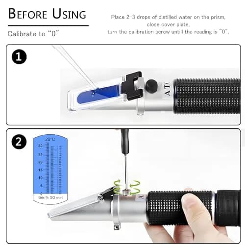 V·RESOURCING Beer Wort Refractometer Brix 0-32% SG 1.000-1.130 | Dual Scale for Brewing thumbnail 4