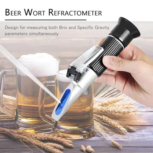 V·RESOURCING Beer Wort Refractometer Brix 0-32% SG 1.000-1.130 | Dual Scale for Brewing thumbnail 2