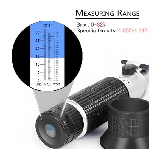 V·RESOURCING Beer Wort Refractometer Brix 0-32% SG 1.000-1.130 | Dual Scale for Brewing thumbnail 3