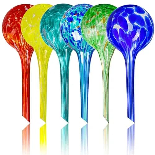 Mission Gallery Glass Plant Watering Globes Set of 6 Small Multicolored | 100ml (3.38 Fl Oz) Capacity thumbnail 1