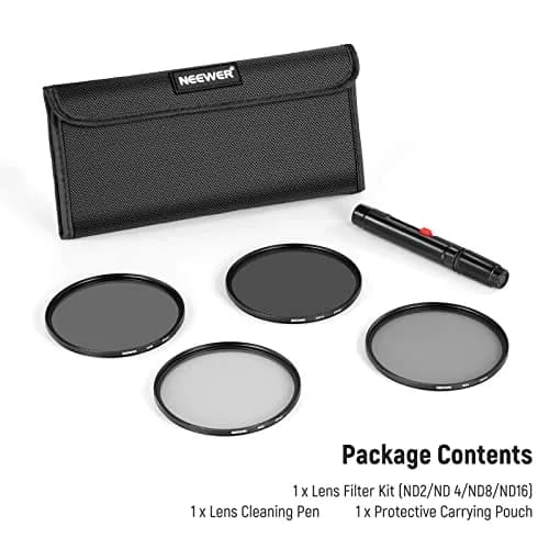 NEEWER 67mm ND Lens Filter Kit | ND2 ND4 ND8 ND16, Lens Cleaning Pen, Filter Pouch for DSLR Cameras thumbnail 8