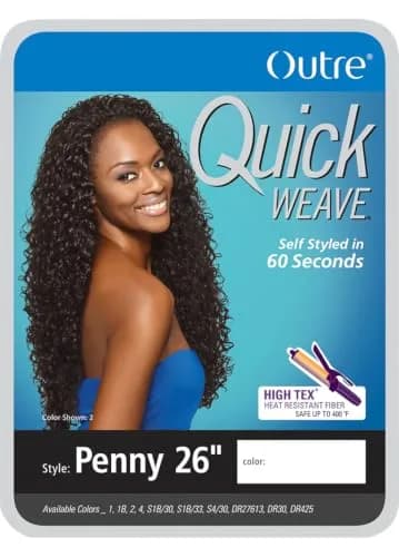 Outre Penny 26" Synthetic Quick Weave Half Wig | Natural Texture & Volume, Heat Resistant, Easy Style thumbnail 2