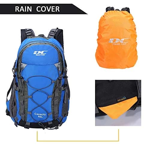Diamond Candy 40L Hiking Backpack Waterproof Daypack for Men and Women | 40L Capacity, Waterproof Nylon, Breathable Mesh, Multiple Compartments thumbnail 5