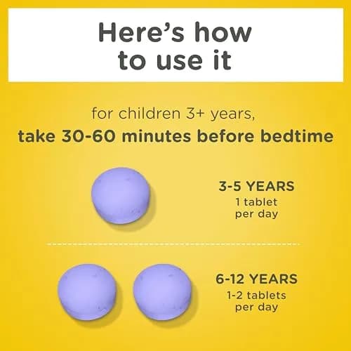 Zarbee's Kids Sleep Melatonin Chewable Supplement 1 Mg 50 Count | Natural Grape Flavor, Drug-Free Sleep Support thumbnail 6